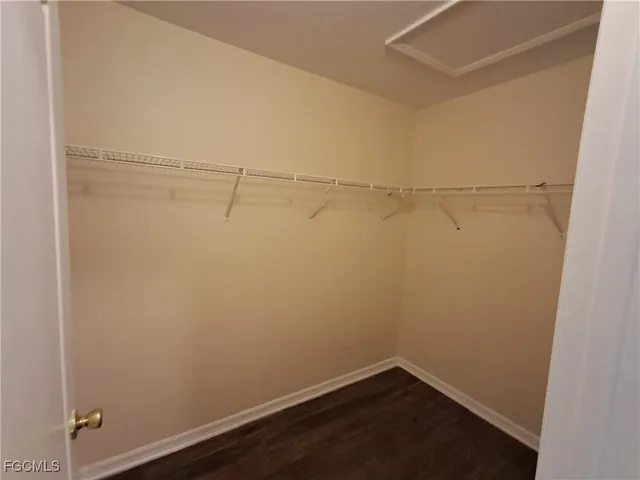 a view of small space with racks on the wall