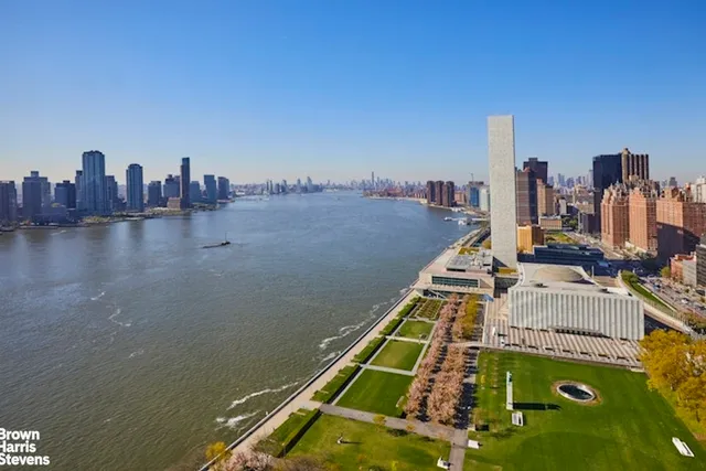 a view of a city with tall buildings