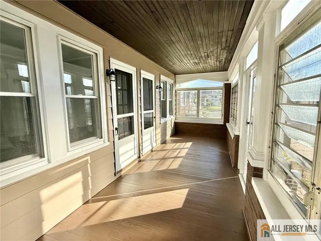 a view of a door with a window