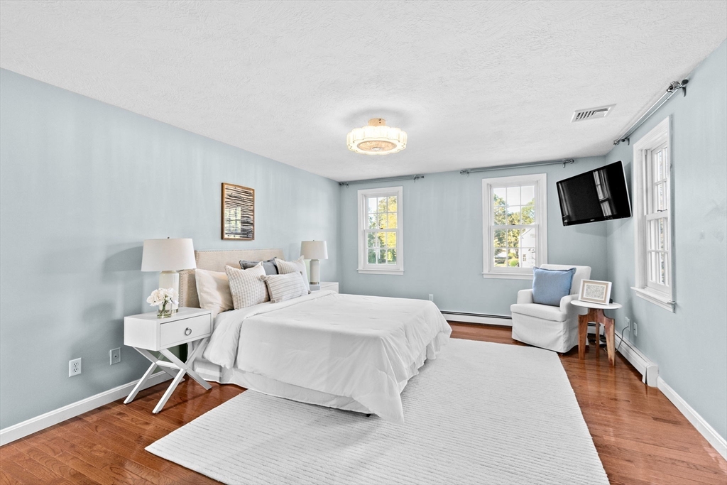 2 Windward Lane Scituate, MA 02066 - Photo 23 of 42 a bedroom with a bed and a flat screen tv