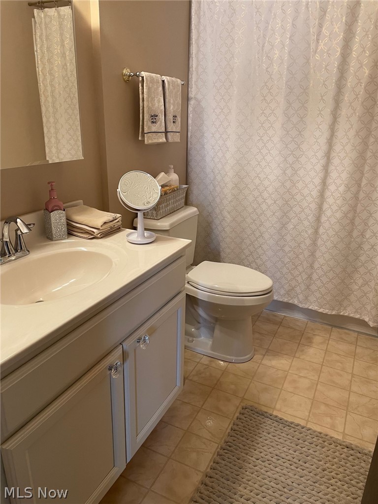 3100 Station Road Medina, OH 44256 - Photo 10 of 15 Bathroom featuring vanity with extensive cabinet space, toilet, and tile flooring