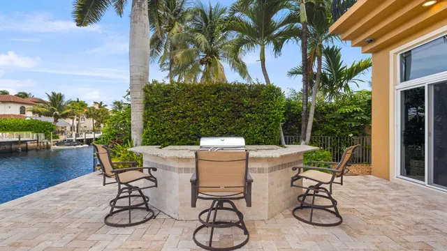 a view of a lake with a car parked