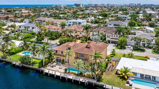 an aerial view of multiple house