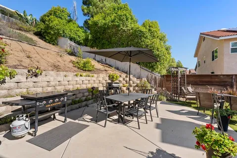 a view of yard with patio