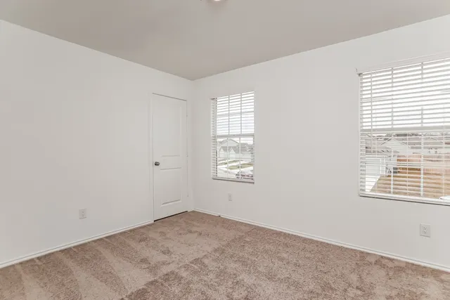 an empty room with a window