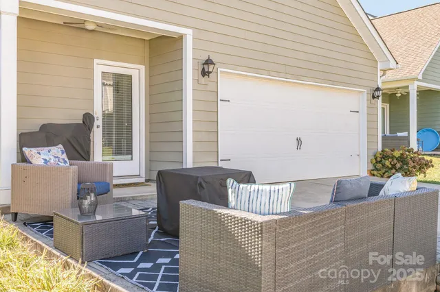 a view of outdoor seating space