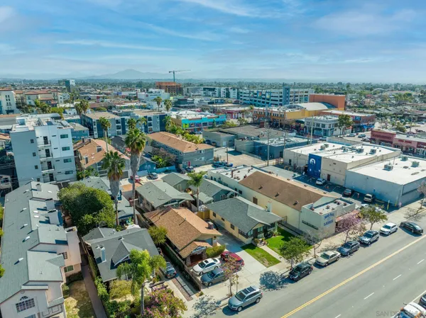 an aerial view of a city