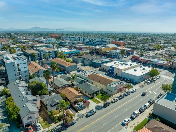 an aerial view of a city