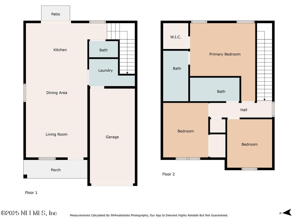 187 Cougar Road Jacksonville, FL 32220 - Photo 44 of 44 2 Story Floor Plan