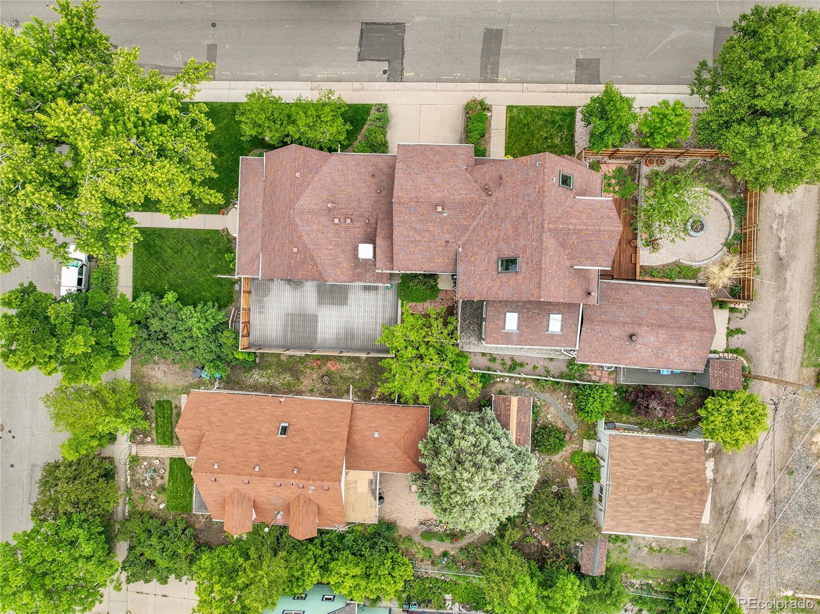 503 15th Street Golden, CO 80401 - Photo 28 of 30 an aerial view of a house with a yard and a fountain