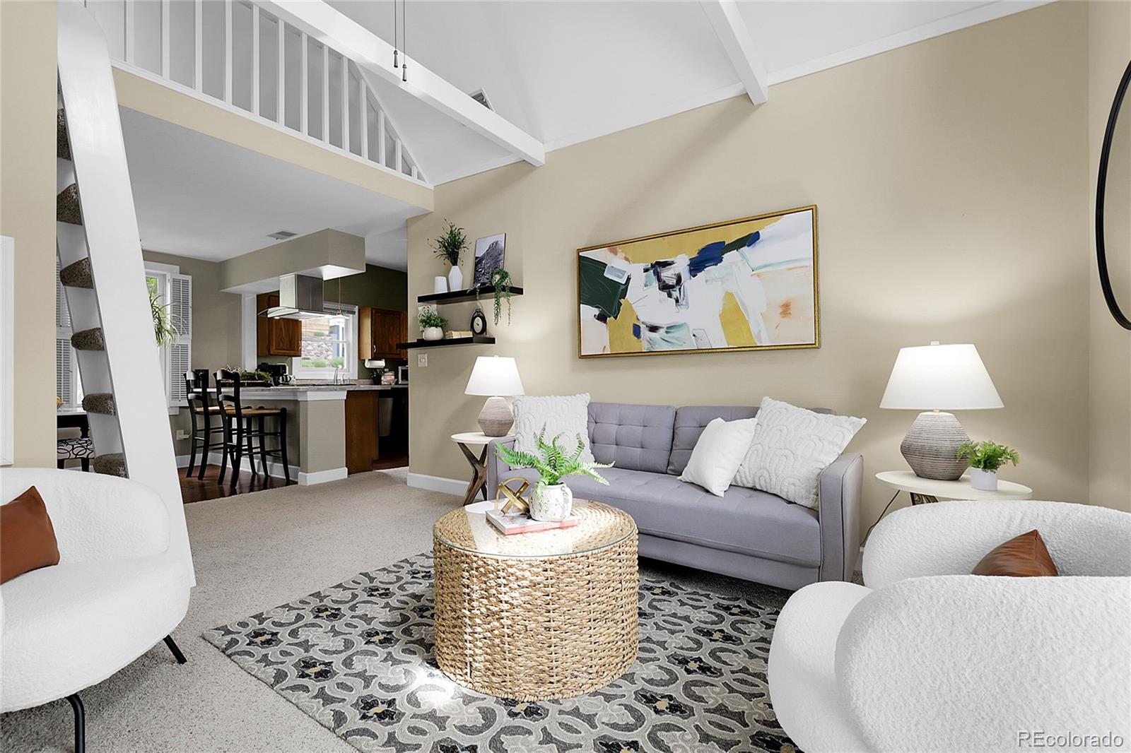 503 15th Street Golden, CO 80401 - Photo 7 of 30 a living room with furniture and kitchen view