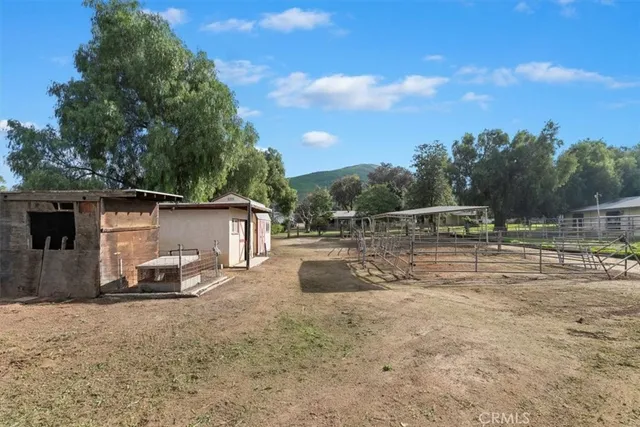 a view of a city with mountains in the background