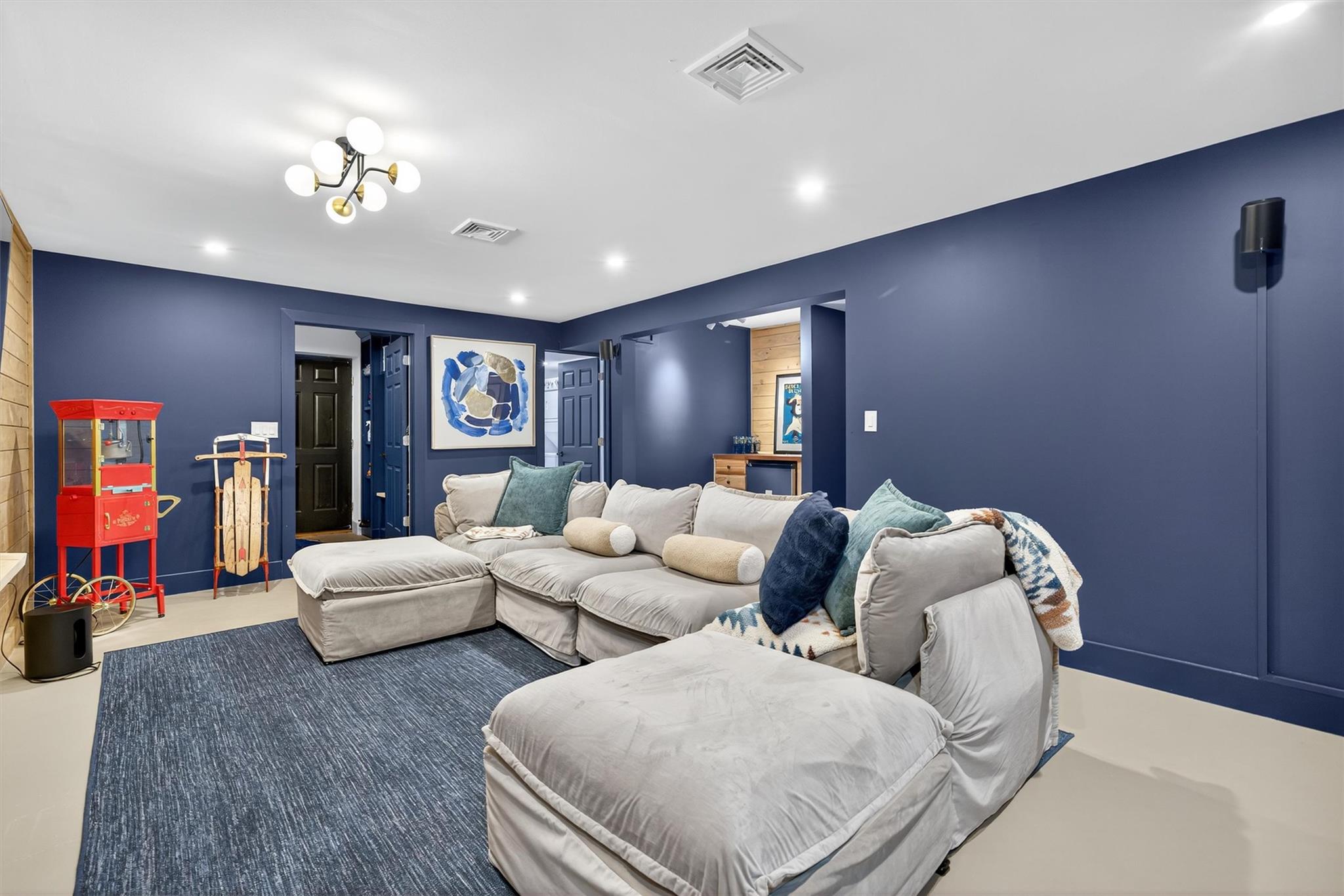 353 John Davis Road Beach Lake, PA 18405 - Photo 33 of 50 a bedroom with two beds and a chandelier