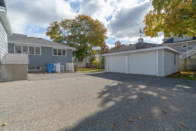a view of street with large house