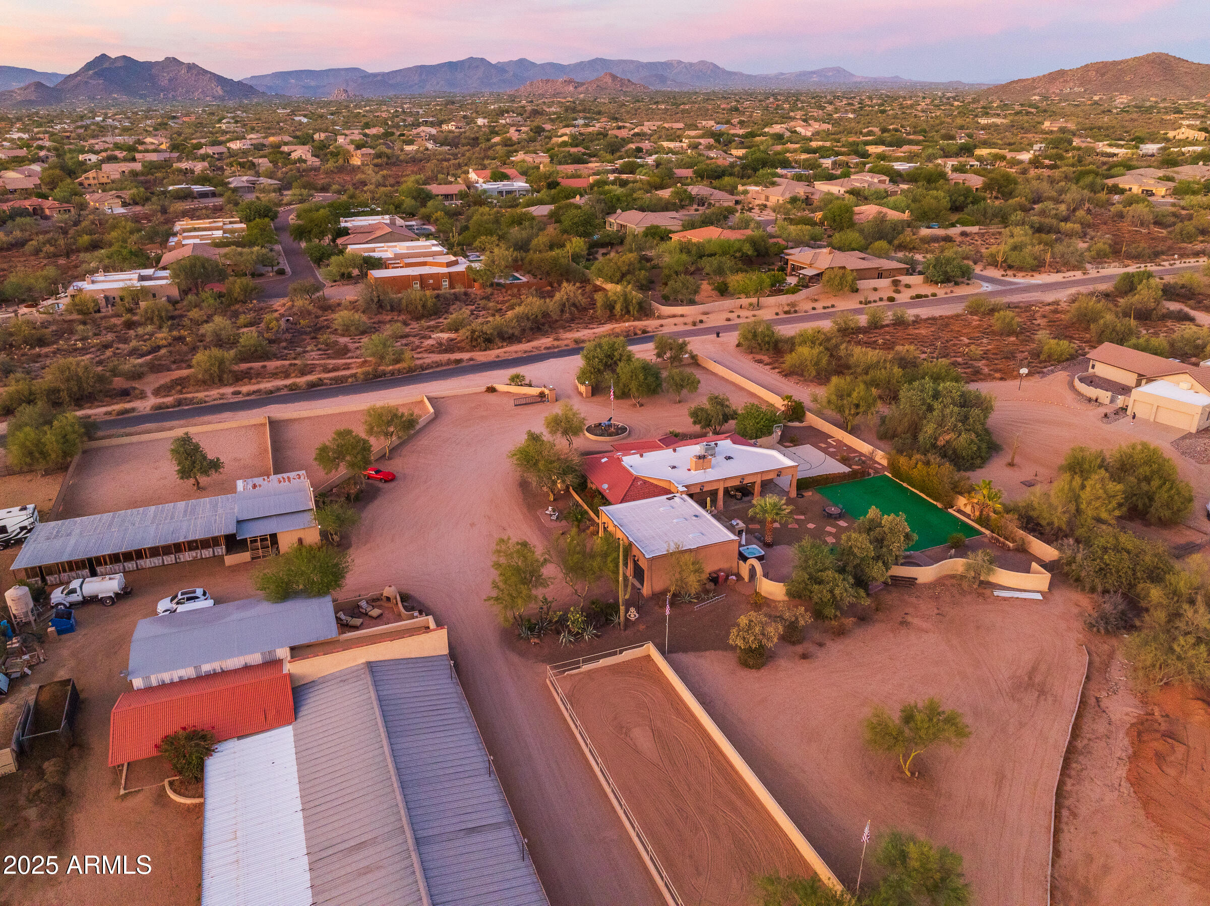 6835 East Peak View Road Scottsdale, AZ 85266 - Photo 28 of 107 an aerial view of residential houses with outdoor space