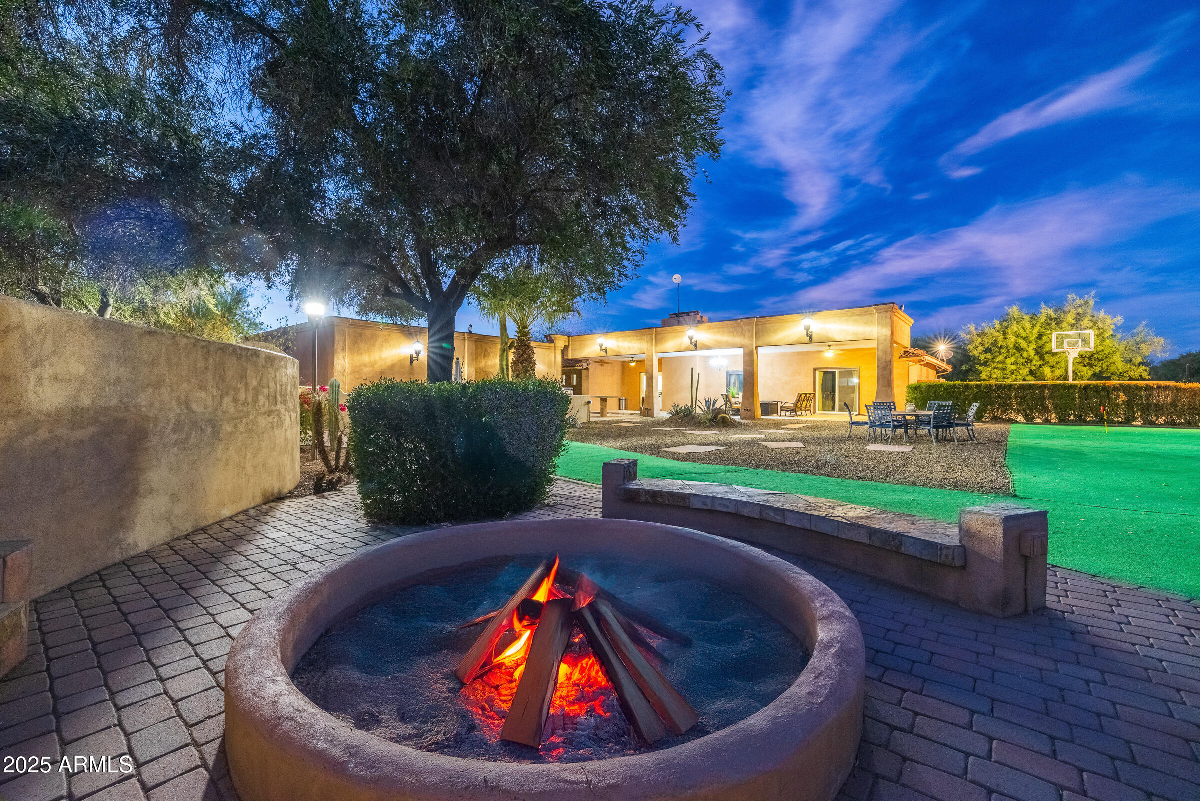 6835 East Peak View Road Scottsdale, AZ 85266 - Photo 46 of 107 back yard fire pit