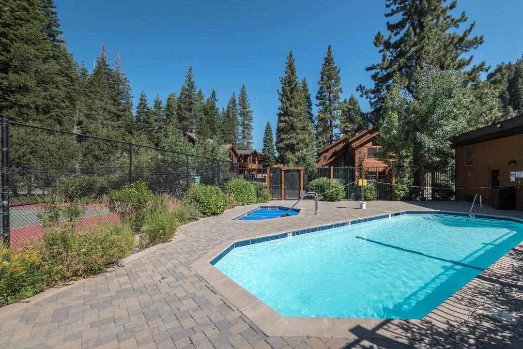 135 Alpine Meadows Road, Unit 32 Alpine Meadows, CA 96145 - Photo 9 of 20 a view of a patio with swimming pool