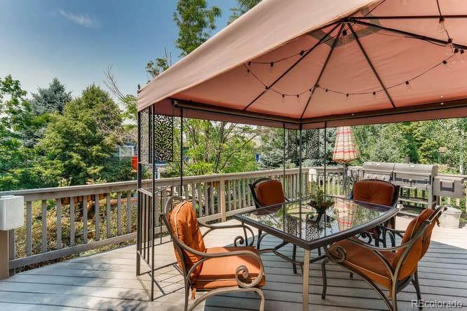 1672 Spring Water Place Highlands Ranch, CO 80129 - Photo 23 of 25 a patio with water view fountain and wooden floor