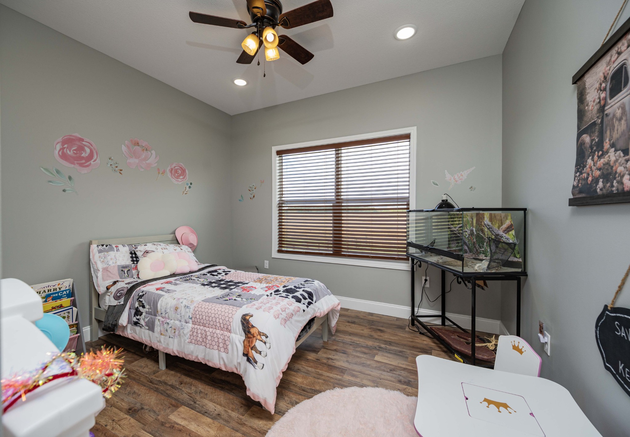 536 Frank Anderson Road Sparta, TN 38583 - Photo 12 of 25 a bedroom with a bed and a chandelier