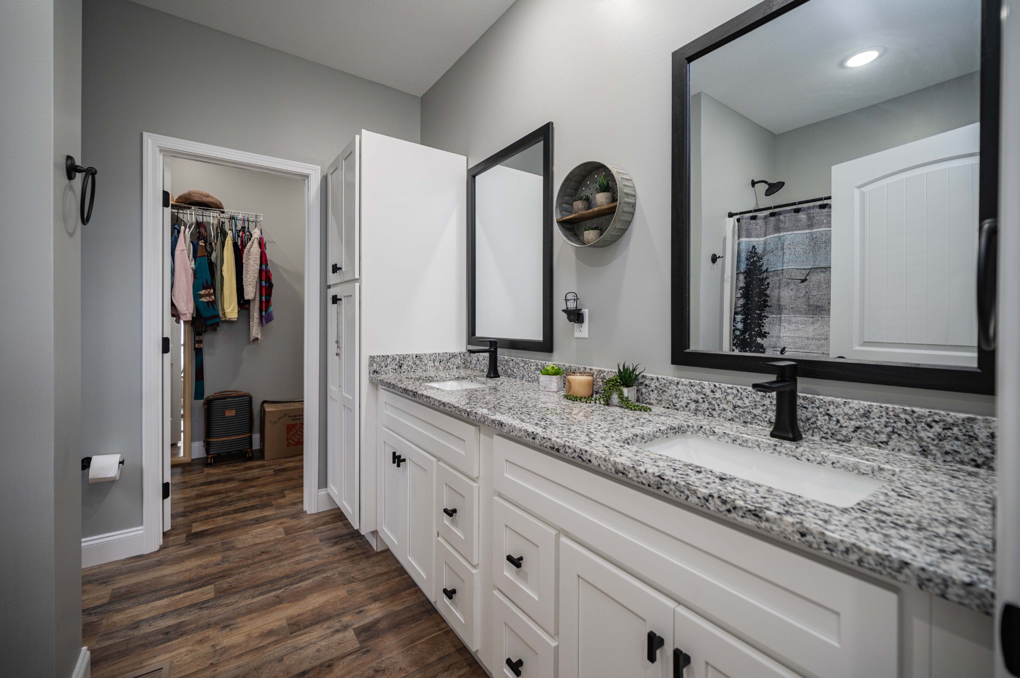 536 Frank Anderson Road Sparta, TN 38583 - Photo 21 of 25 a bathroom with a double vanity sink and a mirror