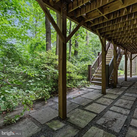 a view of wooden deck