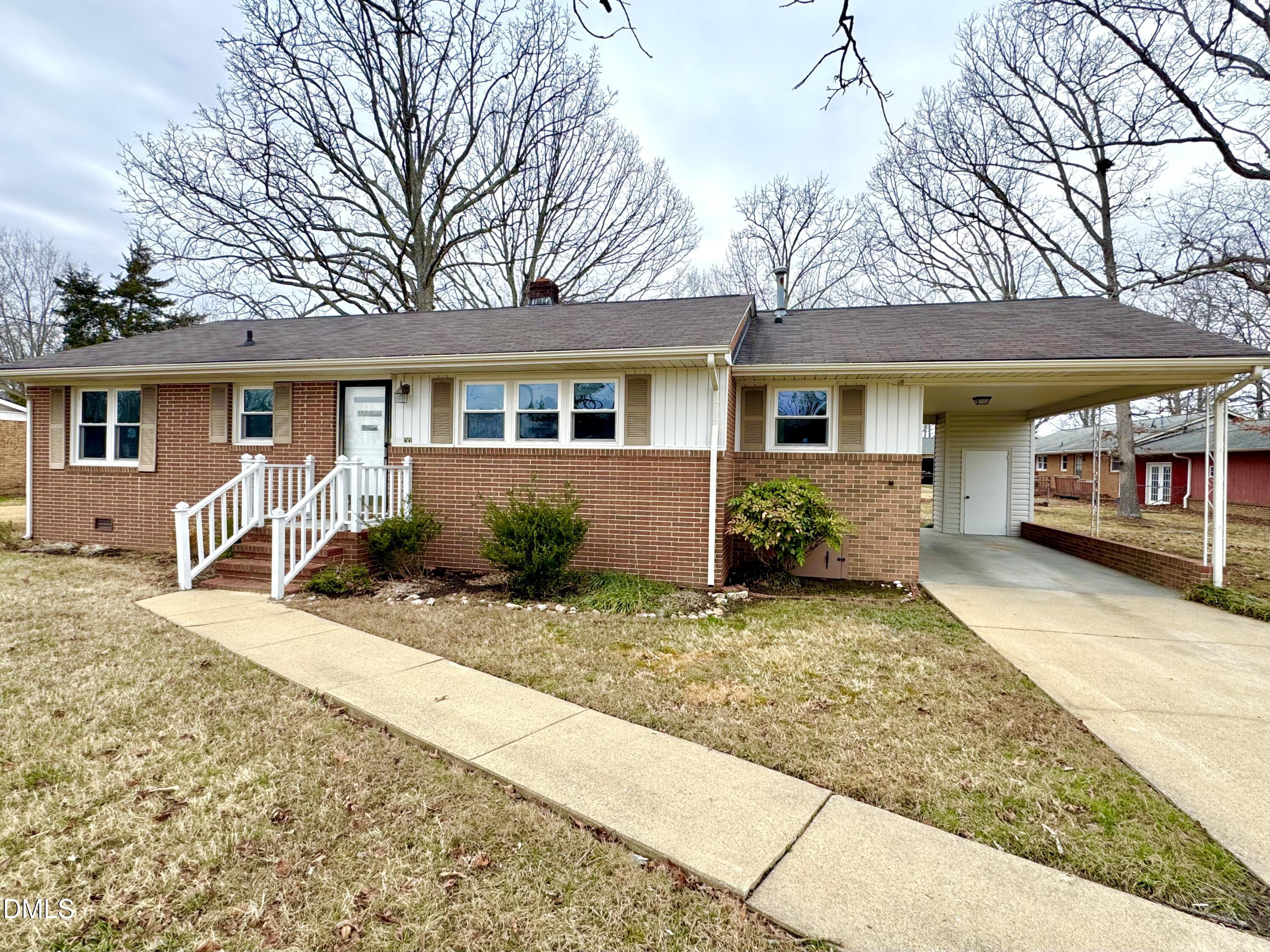 a view of a house with a patio