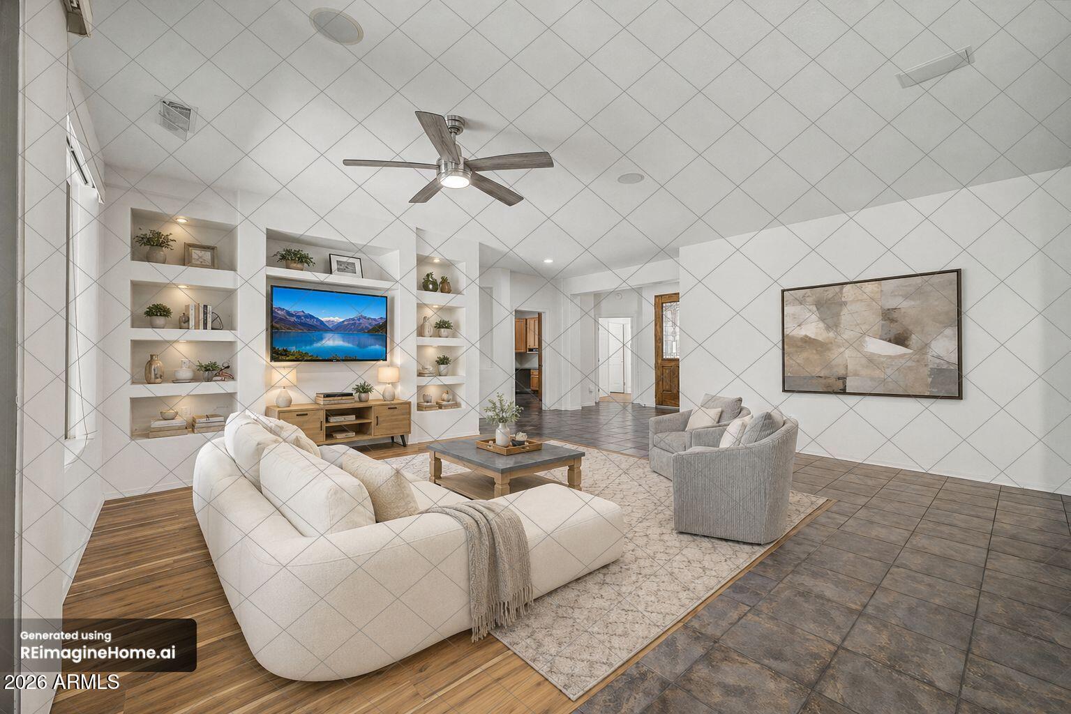 16731 West Oracle Rim Drive Surprise, AZ 85387 - Photo 6 of 54 AI staged living room