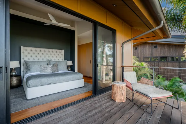 a outdoor space with a couch