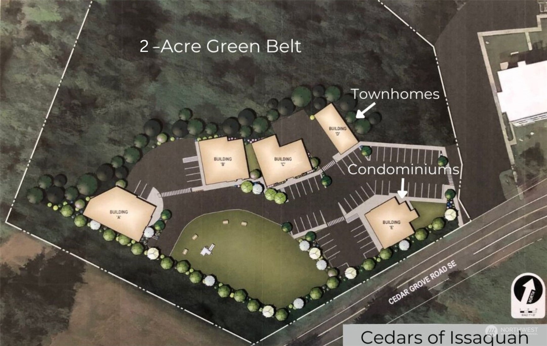 14493 Cedar Grove Road Southeast, Unit D101 Issaquah, WA 98027 - Photo 22 of 22 an aerial view of a house swimming pool outdoor seating