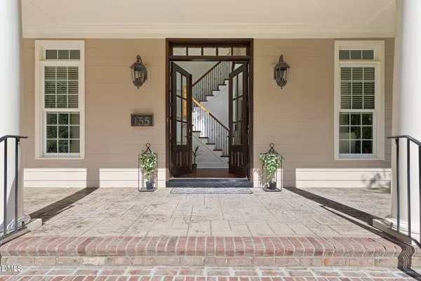 a view of entrance gate of building