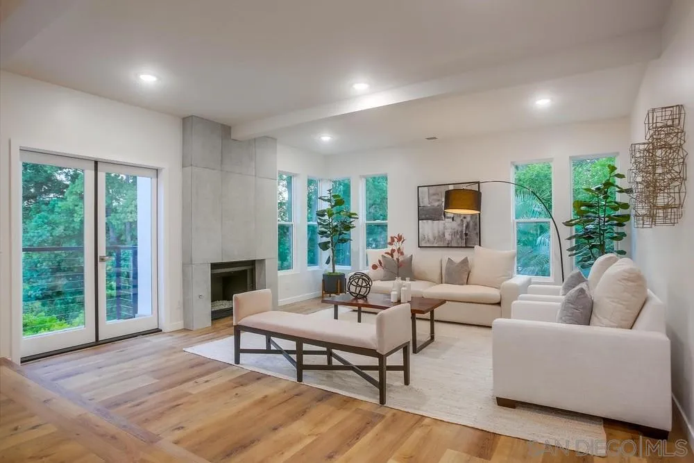 458 Avenida Adobe Escondido, CA 92029 - Photo 50 of 59 a living room with furniture and a fireplace