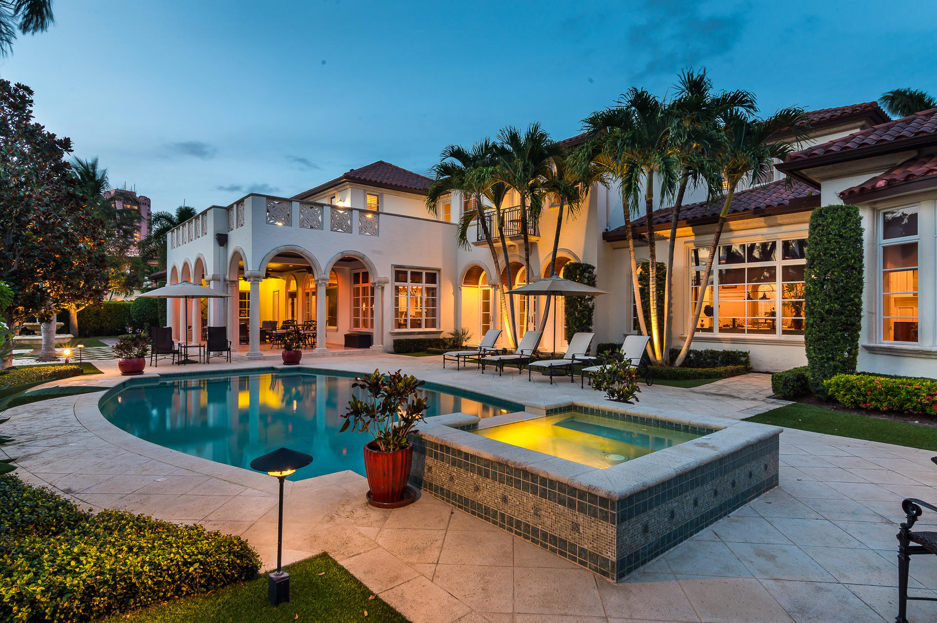 1241 Royal Palm Way Boca Raton, FL 33432 - Photo 48 of 48 Pool Sunset