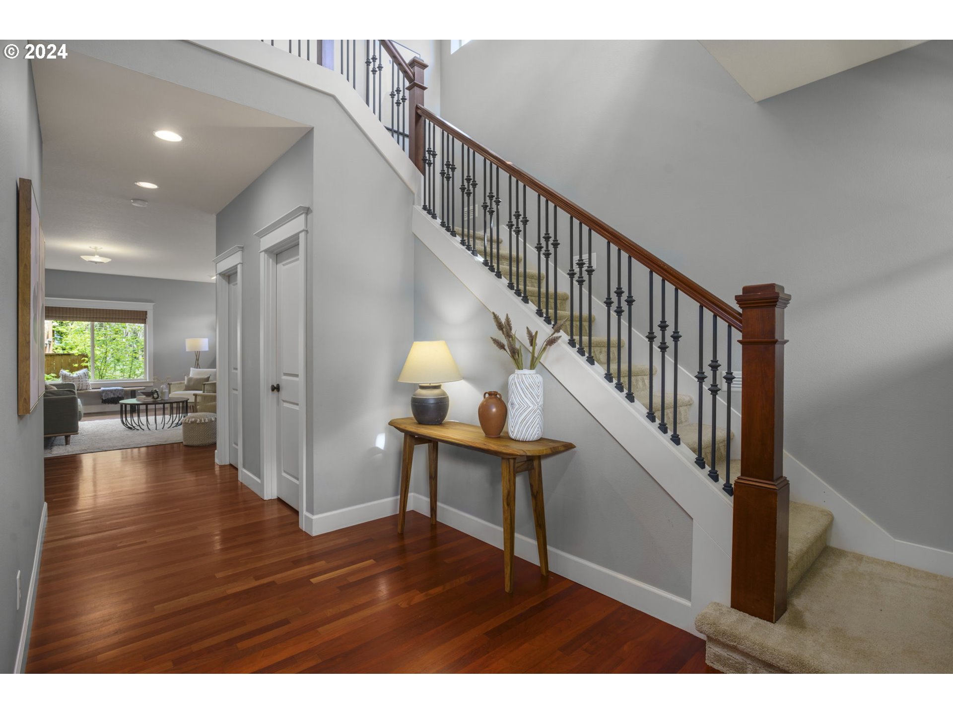 323 Southwest Carson Street Portland, OR 97219 - Photo 3 of 30 a view of entryway and hall with wooden floor