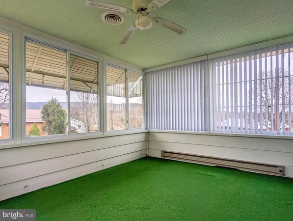 a view of a glass door with a door