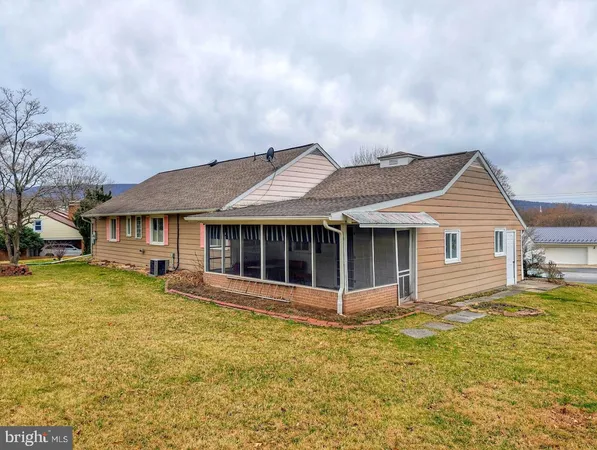 a view of a porch with furniture