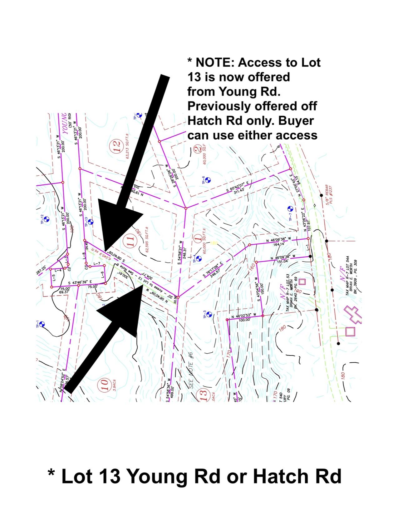 Lot 13 Hatch Road Lisbon, ME 04250 - Photo 5 of 17 Lot 13 New access off Young 2 arrow w:no