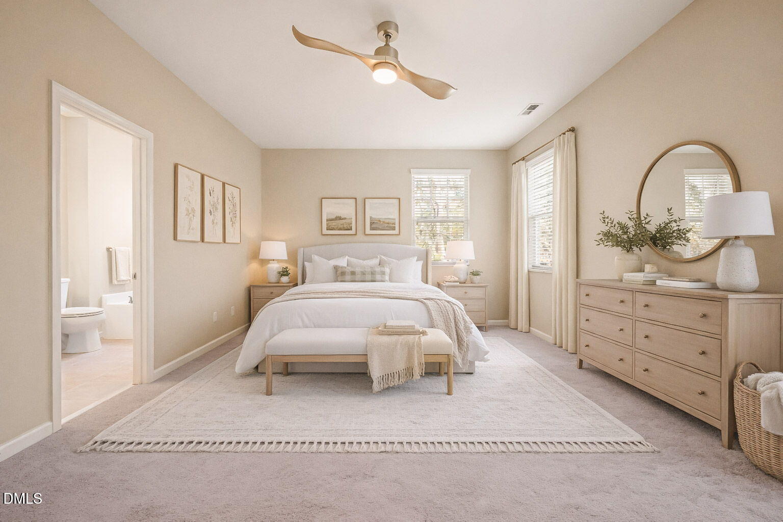 502 Libson Street Durham, NC 27703 - Photo 21 of 43 a bedroom with a bed and a dresser