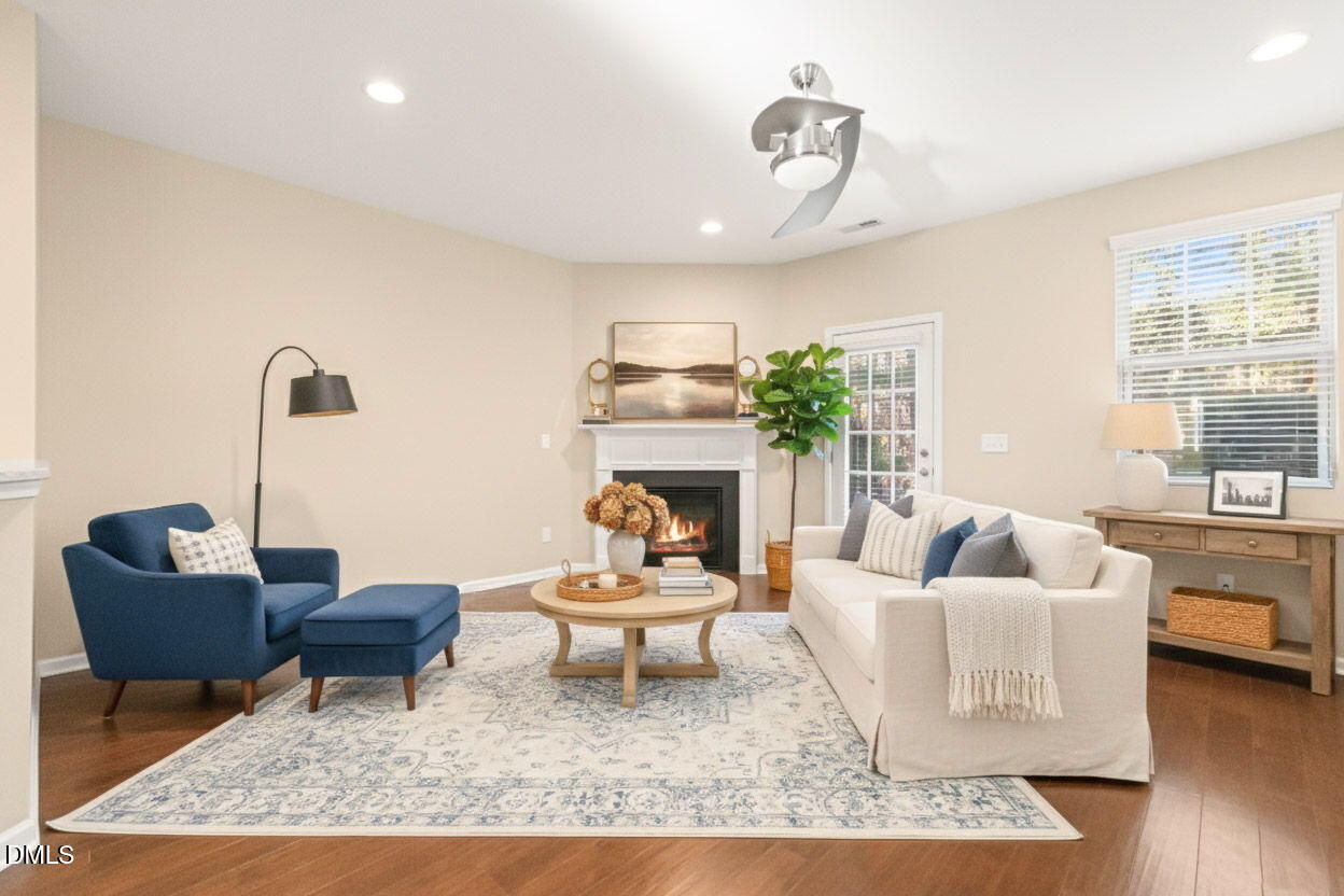 502 Libson Street Durham, NC 27703 - Photo 10 of 43 a living room with furniture and a fireplace