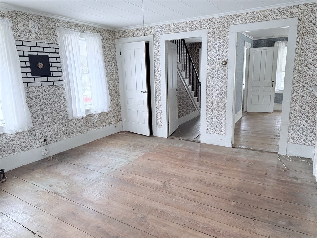1 Barre Rd Cutoff Hubbardston, MA 01452 - Photo 16 of 41 a view of a room with wooden floor and brick walls