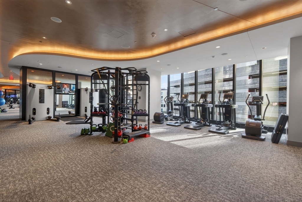 1 Franklin Street, Unit 2805 Boston, MA 02110 - Photo 19 of 22 a view of a room with gym equipment