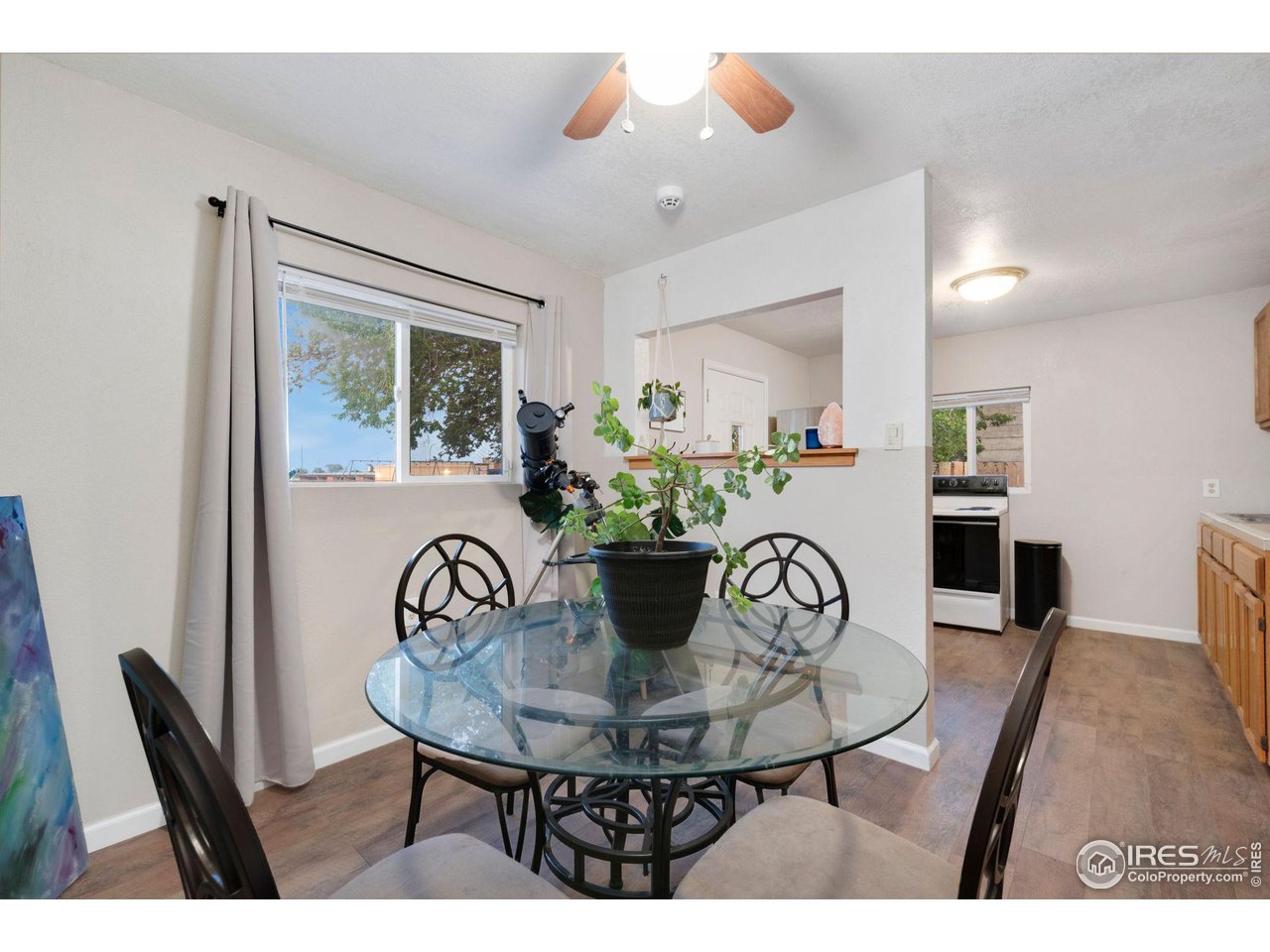 109 3rd Street Pierce, CO 80650 - Photo 10 of 21 a view of a dining room with furniture and wooden floor
