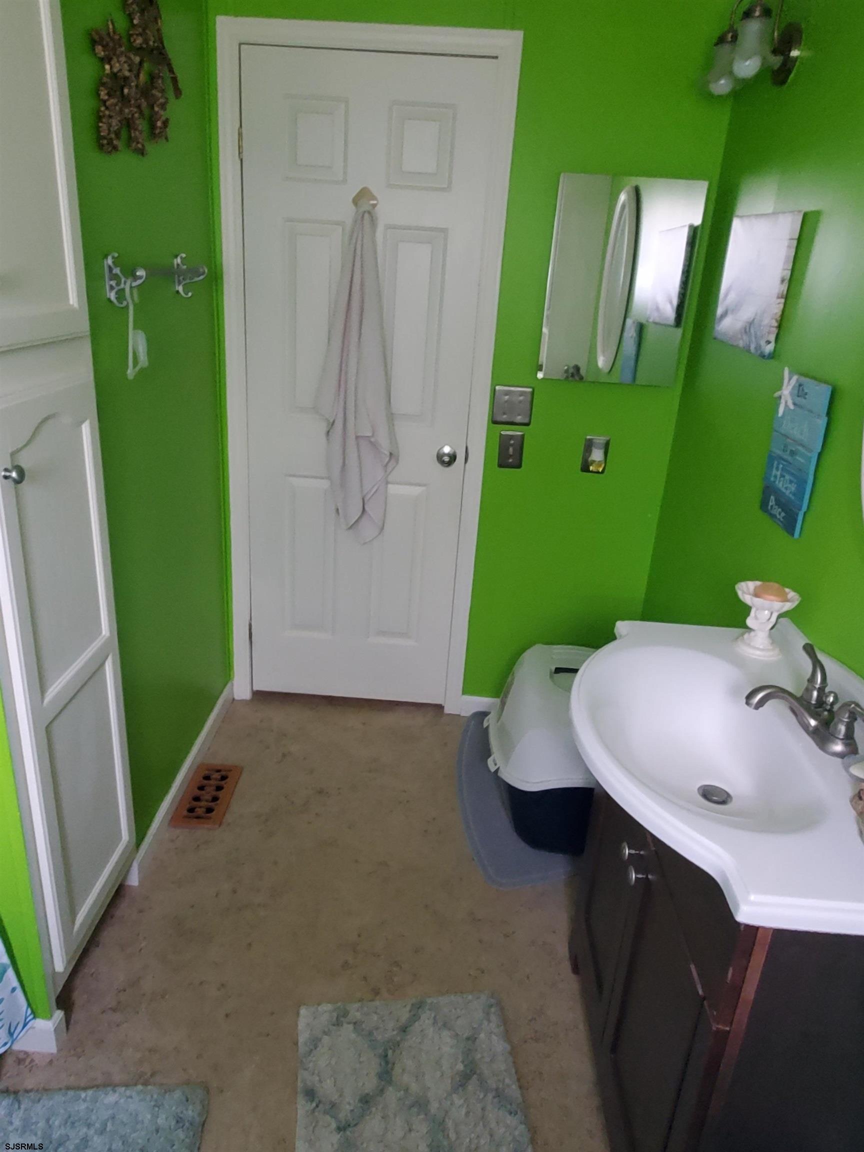 334 John Alden Drive Buena, NJ 08310 - Photo 17 of 27 a bathroom with a sink and green walls