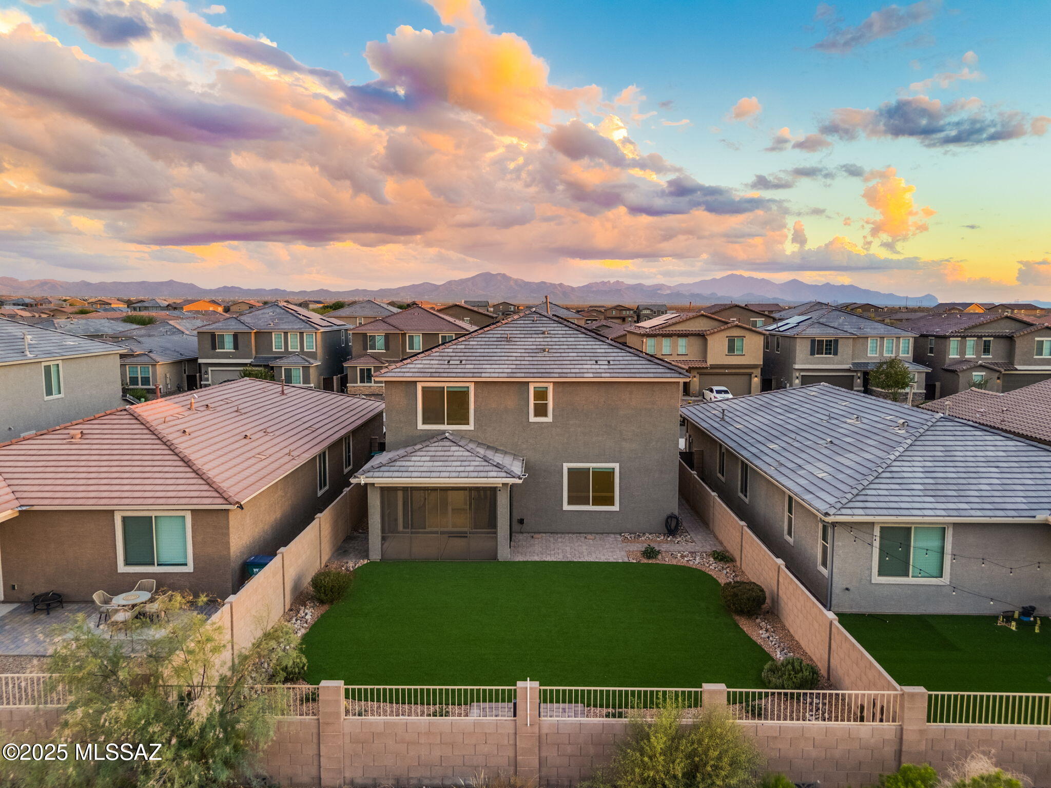 12100 East Ryscott Circle Vail, AZ 85641 - Photo 4 of 53 an aerial view of a house with a garden