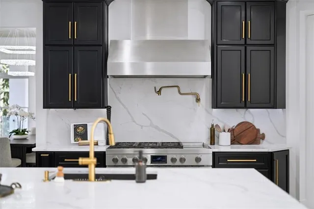 a bathroom with a sink a mirror and a window