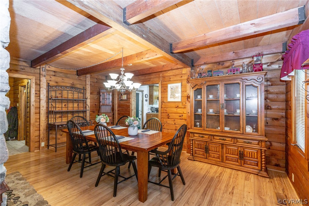 9901 Millers Run Road Chesterfield, VA 23236 - Photo 10 of 44 a view of a dining room with furniture and wooden floor