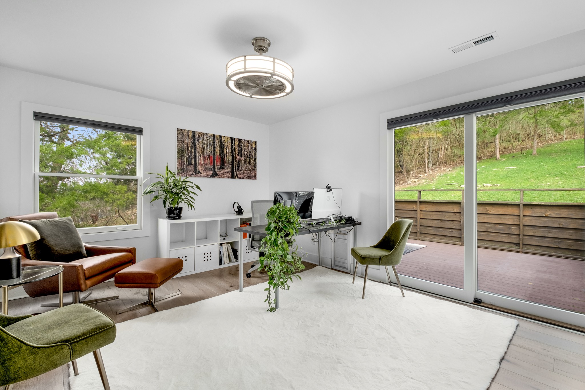4628 Shys Hill Road Nashville, TN 37215 - Photo 32 of 42 a living room with furniture and a floor to ceiling window