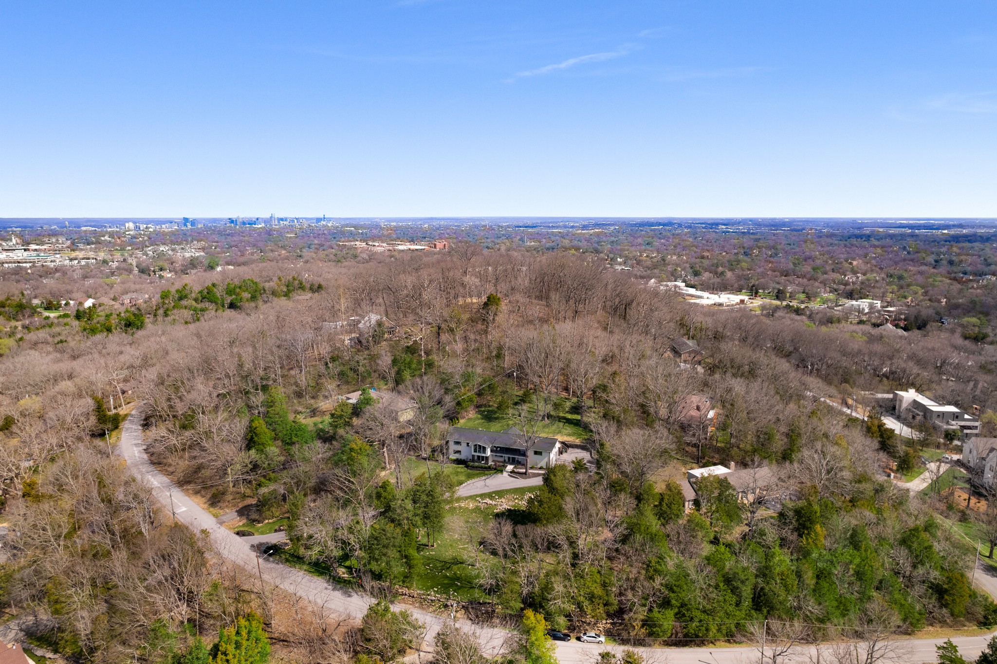 4628 Shys Hill Road Nashville, TN 37215 - Photo 41 of 42 an aerial view of residential house and green space