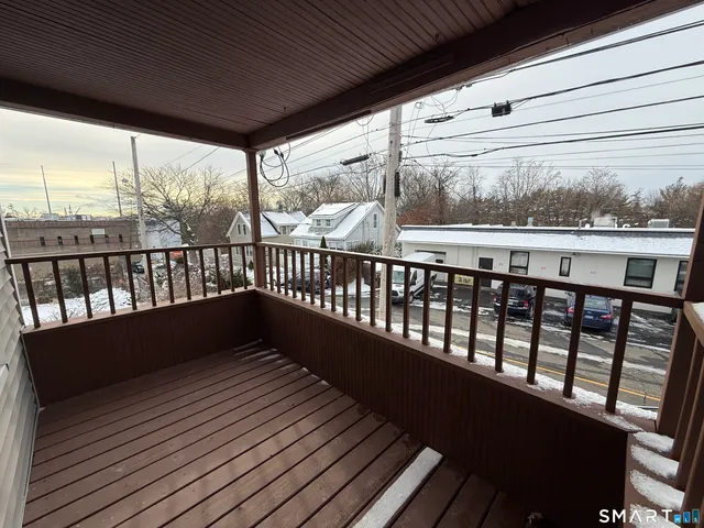 a view of city from a balcony