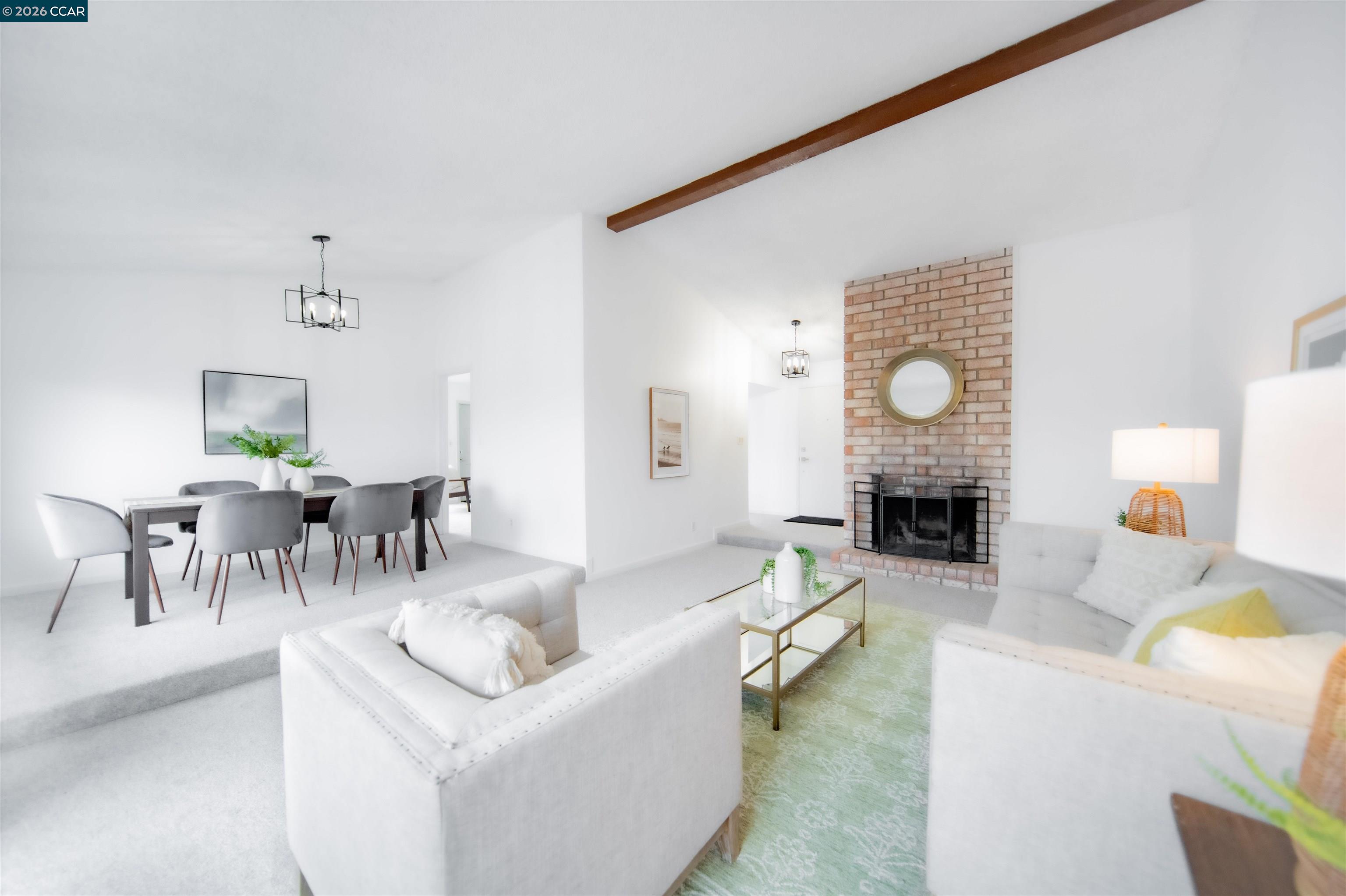 5581 Gonzalez Court Concord, CA 94521 - Photo 12 of 43 a living room with furniture and a fireplace