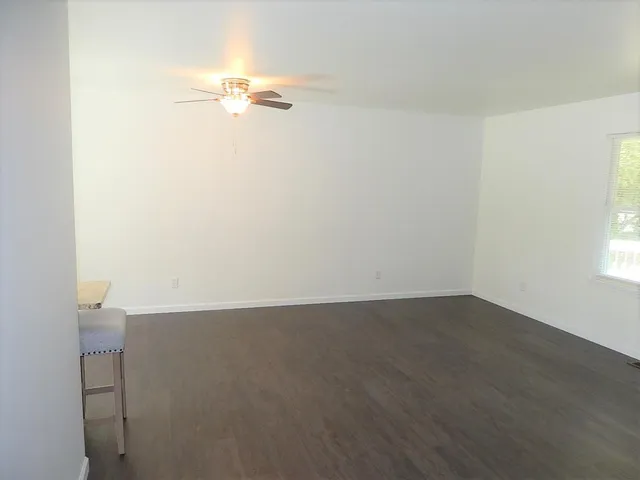 an empty room with a window